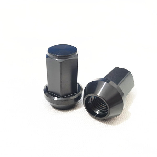 Black titanium lug nuts m12x1.5x35 closed taper seat (20pcs)