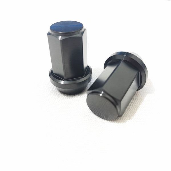 Black titanium lug nuts m12x1.5x35 closed taper seat (20pcs)
