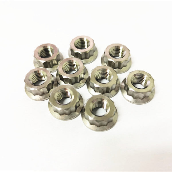 Titanium 12point flange nuts m8x1.25（1pc）