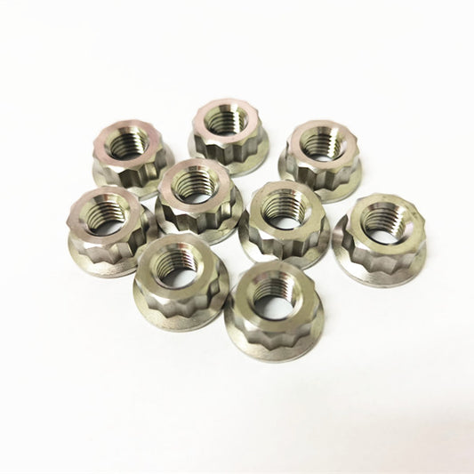 Titanium 12point flange nuts m8x1.25（1pc）