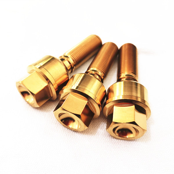Titanium Lug Bolts Hex Head Porsche Wheel Bolts M14X1.5 For 911 BOXSTER MACAN CAYMAN PANAMERA (Package of 20pcs)