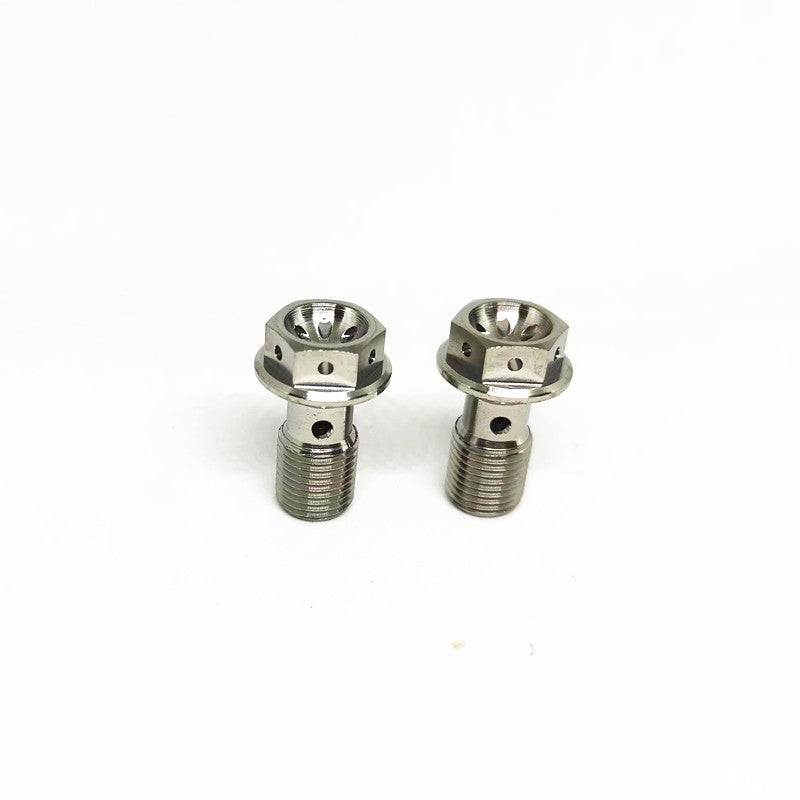 Titanium Front brake Banjo Bolt M10 x 1.00mm Single Line