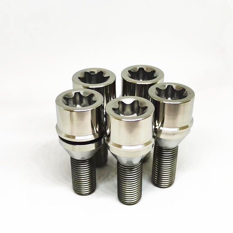 Lamborghini Titanium Lug Bolts M14x1.5mmx28mm Cone Seat (Package of 20pcs)