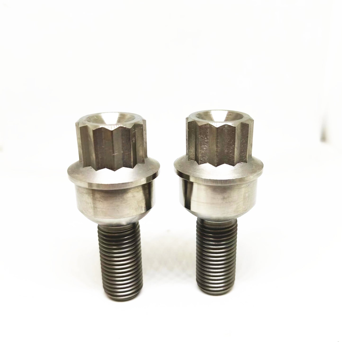 Porsche Titanium Lug Bolts 12 point flange head  M14x1.5mm Ball Seat (Package of 20pcs)