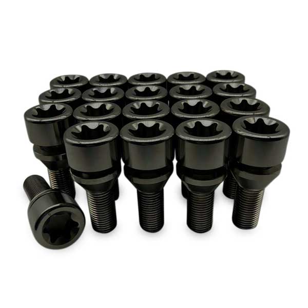 Titanium Wheel Lug Bolts T80 TORX Socket Polished Lamborghini M14x1.5 (Package of 20pcs)