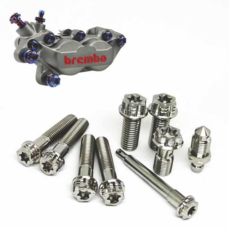 Titanium bolt kit for Brembo Brake Caliper (Package of 9pcs)